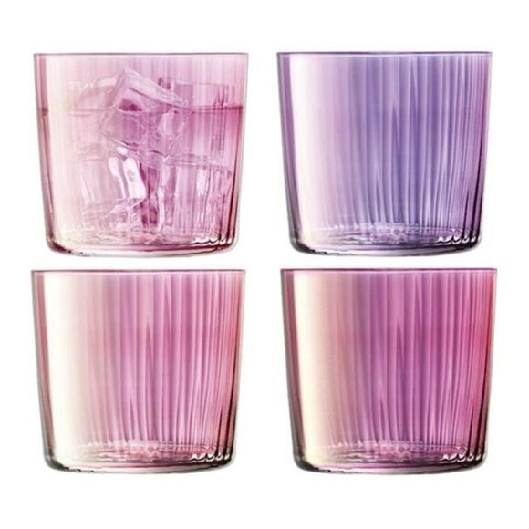 LSA International 
ASSORTED GEMS Rocks Glasses  - SET OF 4 in Gamet / New No Box - Picture 6 of 6